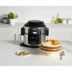 Мультиварка-скороварка-мультипіч Ninja Foodi SmartLid Multi Cooker OL550EU, пакування пошкоджене, товар цілий.